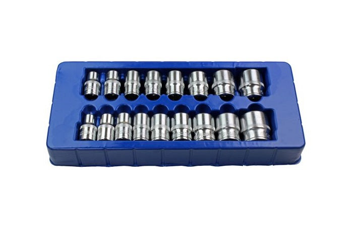 US Pro 17 Pc 1/2" Dr Shallow Sockets 10 - 30mm