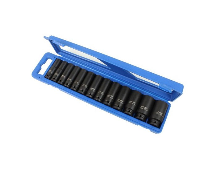 US Pro 13PC 1/2" DR 12PT Deep Impact Sockets - METRIC - Easy Deals Uk