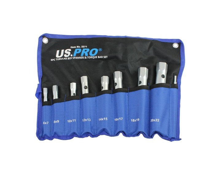 US Pro 8PC Tubular Box Spanner Set