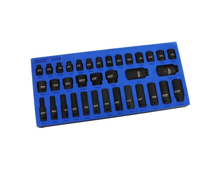 US Pro 35PC 1/2" DR 6PT Impact Socket set - Easy Deals Uk