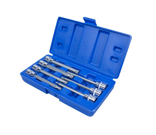 BlueSpot 7 PCE 3/8&quot; Extra Long Spline Socket Bit Set (M4 -M10) - Easy Deals Uk 