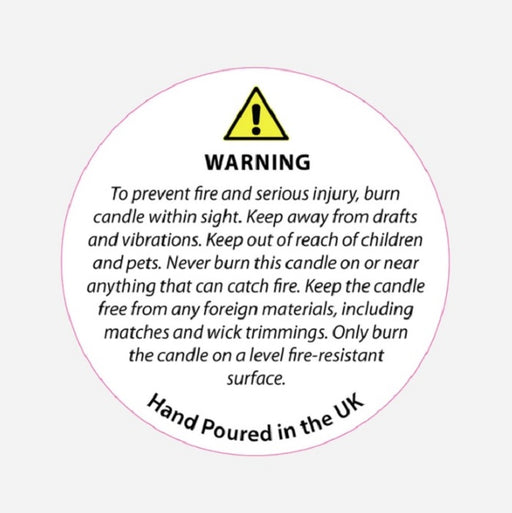 100 X 28MM White Candle Safety Labels - Easy Deals Uk 