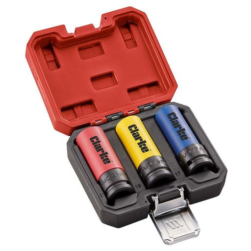 CLARKE CHT940 3Pc Coloured Impact socket set - Easy Deals Uk 