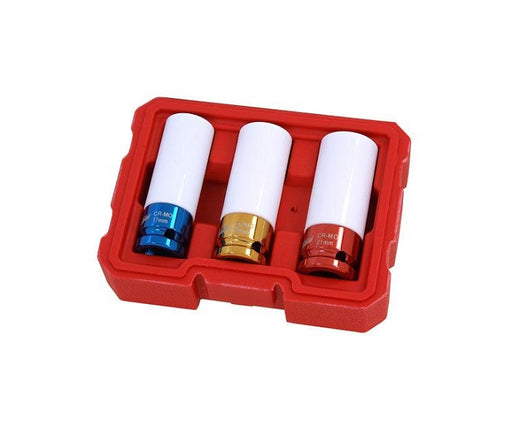 Neilsen CT0920 3 Pc 1/2&quot; Dr Thin Wall Wheel Nut Sockets - Easy Deals Uk 