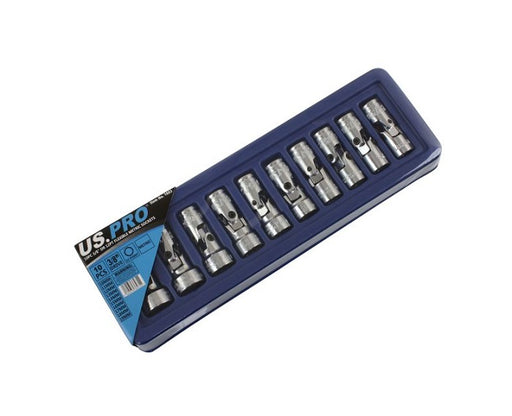 US Pro 10PC 3/8&quot; Dr 12PT Flexible Metric Sockets - Easy Deals Uk 