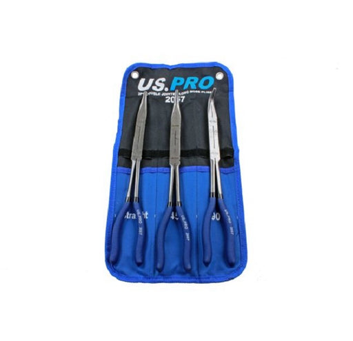 US Pro 3 Pc Double Jointed Long Nose Pliers - Easy Deals Uk 