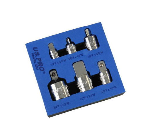 US Pro 6Pc Socket Adaptor Set 1/4&quot; , 3/8&quot; , 1/2&quot; &amp; 3/4&quot; - Easy Deals Uk 