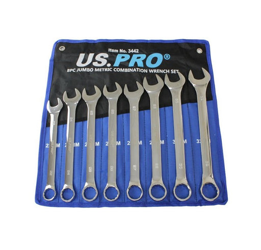US Pro 8PC Jumbo Metric Combination Wrench Set 22mm - 32mm - Easy Deals Uk 