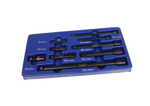 US PRO 9pc Impact Extension Bar Set - 1/4&quot; 3/8&quot; 1/2&quot; Dr - Easy Deals Uk 