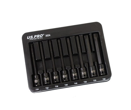 US Pro 8PC 3/8&quot; DR Extra Long Impact Star Bit Socket set - Easy Deals Uk 