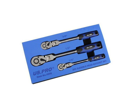 US Pro 3PC Flexi Head Ratchet Set - Easy Deals Uk 